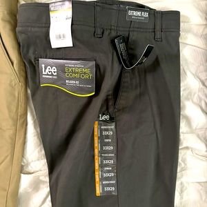 3 pair bundle chinos, flex waist, new with tags , comfort fit flat front